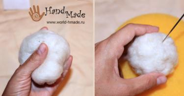 Felting wool for beginners - a description of dry and wet felting techniques