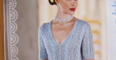 Knitted openwork dress, a selection of interesting models