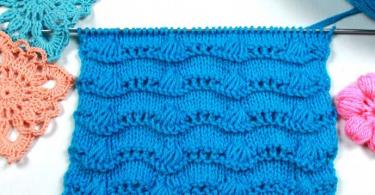 Jednoduché embosované vzory pletení Vyvýšené vzory pro kruhové pletení